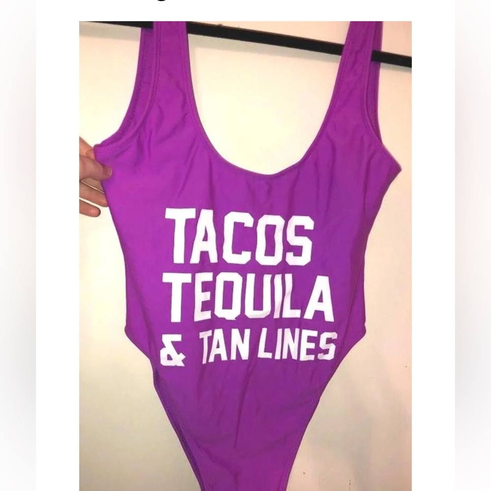 Tacos, Tequila, and Tan Lines One Piece Swimsuit